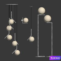 Flos IC Lights 3D Model Vray, Corona