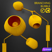Bra Branching bubble 3D Model Vray, Corona