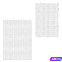 Temple and webster: Marble Blue Digital Print Rug, Pink Pink Weave Oval Print Wool Rug 3D Model Corona