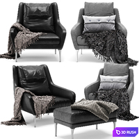 B &amp; B Italia Edouard Armchair 3D Model Vray