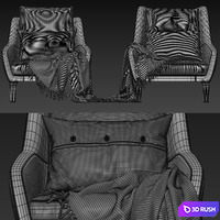 B &amp; B Italia Edouard Armchair 3D Model Vray