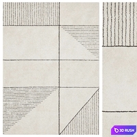 Winthorpe modern rug 3D Model Corona
