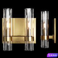 Restoration Hardware RAVELLE DOUBLE SCONCE Brass 3D Model Corona