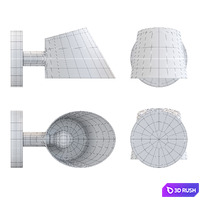 Lampatron MANO WALL 3D Model Vray, Corona