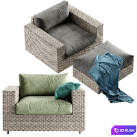 West Elm Urban Armchair 3D Model Vray