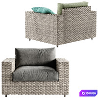 West Elm Urban Armchair 3D Model Vray