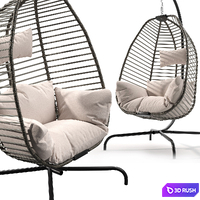 Hanging chair with frame 3D Model Corona