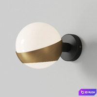 Sconce Loft concept Hold Ball Brass 3D Model Corona