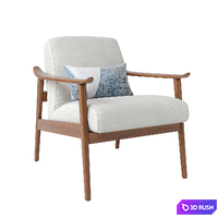 Mid-Century Show Wood Chair 3D Model Corona