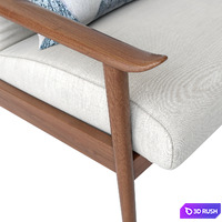 Mid-Century Show Wood Chair 3D Model Corona