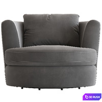 Cult Furniture Magnolia Swivel Armchair 3D Model Vray, Corona