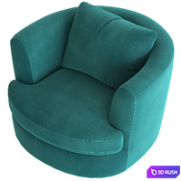 Cult Furniture Magnolia Swivel Armchair 3D Model Vray, Corona