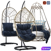 Hanging Chair 3D Model Vray, Corona