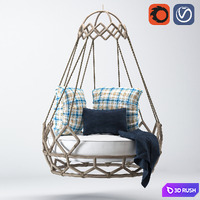Hanging Chair 3D Model Vray, Corona