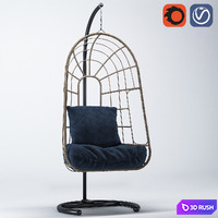 Hanging Chair 3D Model Vray, Corona