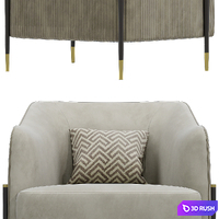 Oxford Armchair 3D Model Corona