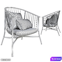 Jeanette Armchair 3D Model Vray