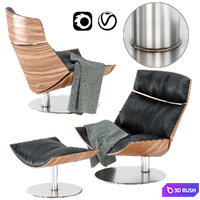 Kara Arm Chair 3D Model Vray, Corona