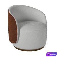 ARMCHAIR BORDEAUX 3D Model Vray