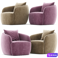 Gwyneth Boucle Chair 3D Model Vray