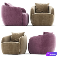 Gwyneth Boucle Chair 3D Model Vray