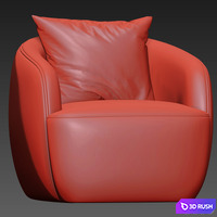 Gwyneth Boucle Chair 3D Model Vray