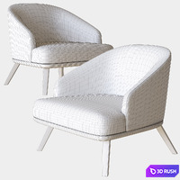Saint Tropez Armchair Ditre Italia 3D Model Vray, Corona