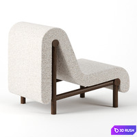 Melt Lounge Chair by Bower Studio 3D Model Corona