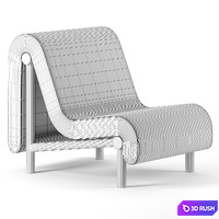Melt Lounge Chair by Bower Studio 3D Model Corona