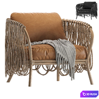 Strata Lounge Chair Leather 3D Model Corona