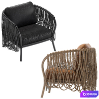 Strata Lounge Chair Leather 3D Model Corona