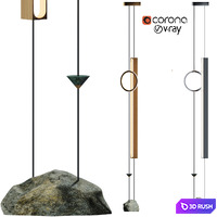 Milky Way Floor-to-ceiling Column 3D Model Vray, Corona