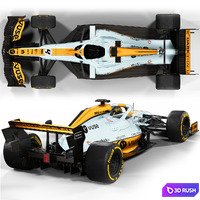 F1 Car 3D Model Vray