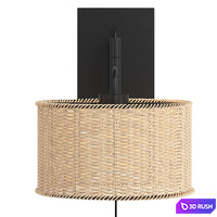Bramley Wall Sconce Rattan 3D Model Vray, Corona