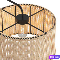 Bramley Wall Sconce Rattan 3D Model Vray, Corona
