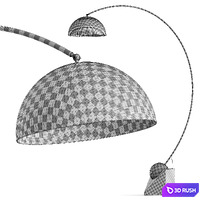 CB2 Venus Black Arc Floor Lamp 3D Model Vray, Corona