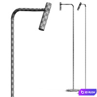 Alma Light Minispot Floor Lamp 3D Model Vray, Corona
