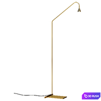 Floor lamp Designer floor lamp Austere-W by Trizo (gold) 3D Model Corona