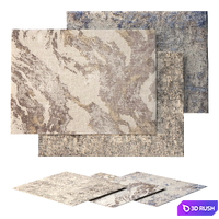 Set of 6 NOURISON Rustic and Silky carpets 3D Model Vray, Corona