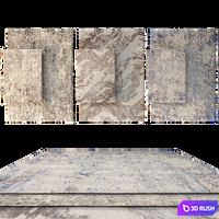 Set of 6 NOURISON Rustic and Silky carpets 3D Model Vray, Corona