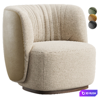 Sipario Lounge Chair by Ghidini 1961 3D Model Corona