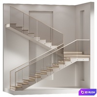 Minimalistic staircase in a modern style 3D Model Corona