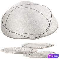 Set of pattern carpets Aliexpress 3D Model Vray, Corona