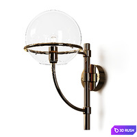 Oluce Lyndon 160 161 Polycarbonate Outdoor Wall Lamp 3D Model Vray, Corona