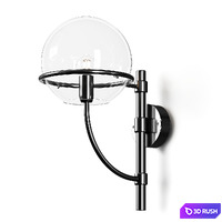 Oluce Lyndon 160 161 Polycarbonate Outdoor Wall Lamp 3D Model Vray, Corona