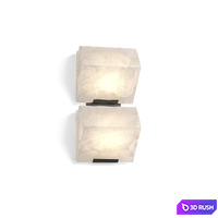 Alabaster Modern Wall Lamp 3D Model Corona