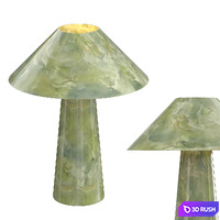 Mycena Round Stone Table Lamp 3D Model Vray, Corona