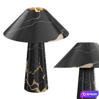 Mycena Round Stone Table Lamp 3D Model Vray, Corona