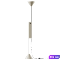 Hay Twist Floor Lamp 3D Model Vray, Corona