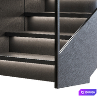Stair modern 4 3D Model Vray, Corona